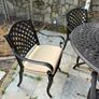 Six-Seater Cast Aluminium Garden Dining Set with Parasol Image 2