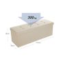 Bench with storage space beige ottoman Image 5