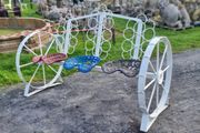 Cart Wheel Bench With tractor Seats KAS1359