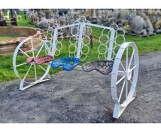 Cart Wheel Bench With tractor Seats KAS1359