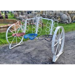 Cart Wheel Bench With tractor Seats KAS1359