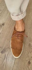 MAURY Tan Platform XL Loafer Sz 40 (Fit 7 - 7.5UK) - Rrp 160 (New)
