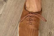 MAURY Tan Platform XL Loafer Sz 40 (Fit 7 - 7.5UK) - Rrp 160 (New)