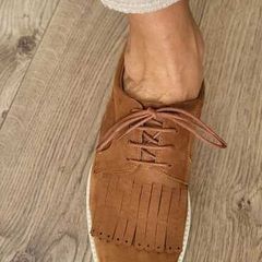 MAURY Tan Platform XL Loafer Sz 40 (Fit 7 - 7.5UK) - Rrp 160 (New)