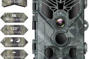 Wildlife Camera 36MP 4K Trail Camera with 940nm Night Vision 0.3s Motion Activated 120 Detecting Range IP66 Waterproof Design for Garden Camera Trap and Outdoor Nature Wildlife Scouting