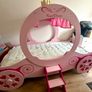 Girls pink car bed, princess fairytale Image 3