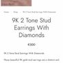 Gold earrings diamond Image 8