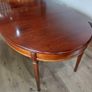 Large hardwood dining table 7' 5" Louis XVII style Image 2