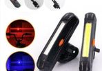 Bike Bicycle Front Rear Red White Blue Light Waterproof LED Flashlight Lamp USB Recharable