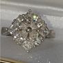 Pristine Vintage Silver & White Sapphire Ring Image 6