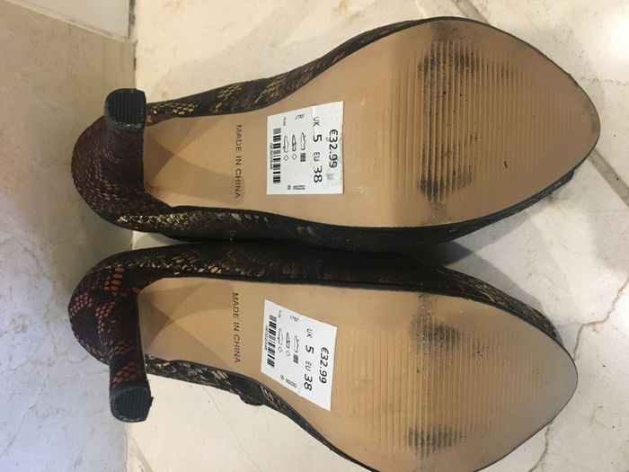 New Look Snake Skin Effect Dress Heels Size 5 (Brand New)