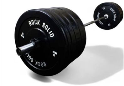 Olympic Barbell and weight plates 87.5kg (new in box)