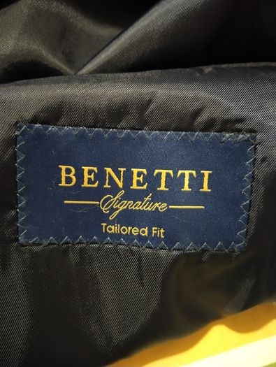 Benetti 3 Piece Tailored Navy Blue Suit