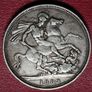1889 Queen Victoria Silver Crown coin Image 3