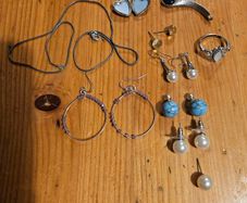 Sterling Silver Heart Locket And Pendnt Plus 8 0ther Items. See Photos.