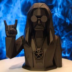 3D Printed Low Polygon Ozzy Osbourne Bust
