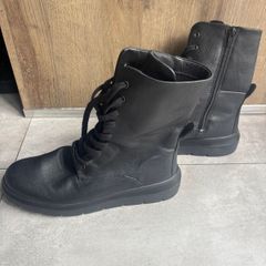 Ecco black leather lace-up boots - size 41