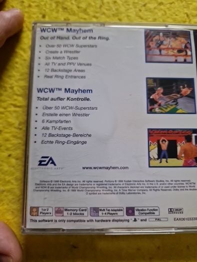 WF Mayhem PlayStation1 Ps1 PlayStation2 Ps2 games Original