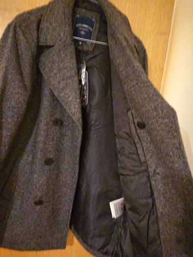 Tokyo Laundry mens pea coat grey UNWORN WITH TAGS