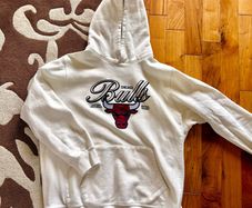NBA Chicago bulls cream cotton hoodie xxl