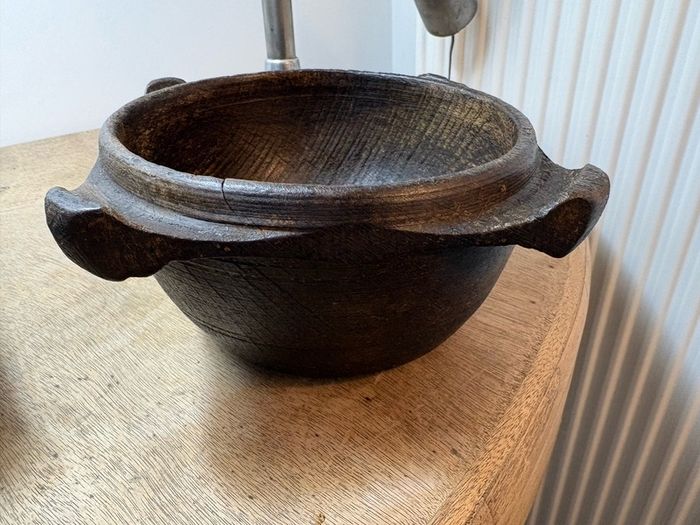 primitive French Rustic Hand Carved Bowl