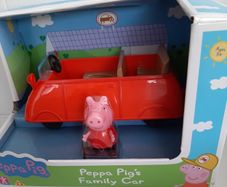 New unopened peppa pig family car and new sticker book