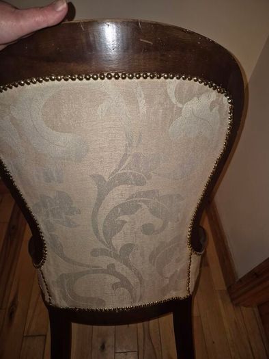 Victorian Style Vintage Balloon Back Upholstered Nursing Chair