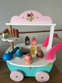 Wooden Ice Cream Cart