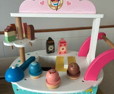 Wooden Ice Cream Cart