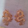 Golden Dragon Earrings Intricate & Bold Image 8