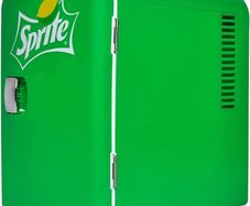 AZ Sprite 4L 6 Can Portable Cooler/Warmer, Compact Personal Travel Mini Fridge for Snacks Lunch Drinks Cosmetic, Includes 12V and AC Cords,Desk Accessory