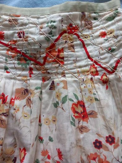 Summer floral knee length skirt