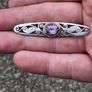 Vintage Sterling Silver And Amethyst Brooch Image 3