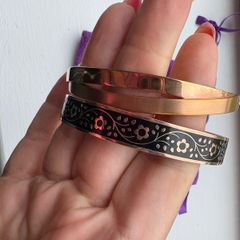 Liberty London Rose Gold Bracelet Set x2 with Pouch