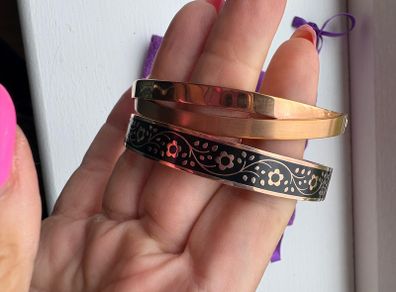 Liberty London Rose Gold Bracelet Set x2 with Pouch