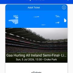 4 x Adult seats GAA Limk Vs Clare semi final tickets