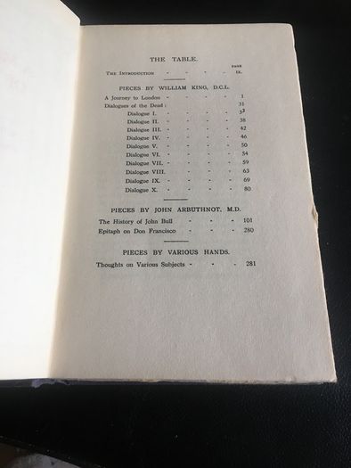 The Scholar's Library - A Miscellany of the Wits: select pieces by William King, John Arbuthnot. And other hands. edited by K.N. Colvile, MA