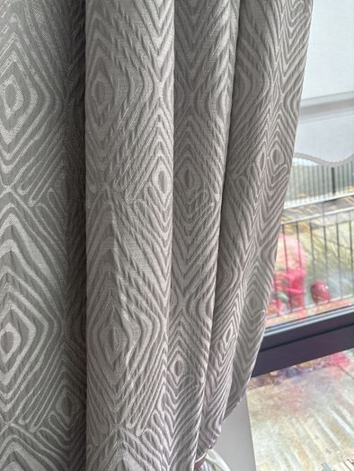 Grey Silver Heavy Curtains 90 x 90