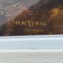 Framed under glass oil panting on board of land scape signed M.M KENNA Image 3