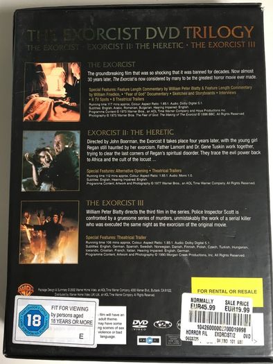 The Exorcist Trilogy Boxset [3xMovie DVD]