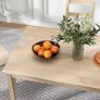5-piece dining set, dining table with chairs, solid wood, 118 cm x 73 cm x 75 cm, natural Image 4