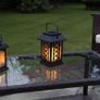 Garden Candle Lantern - Solar Powered - Flickering Effect - Amber LED - 17.5cm by Festive Lights Image 4
