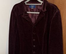 Vintage burgundy velvet blazer
