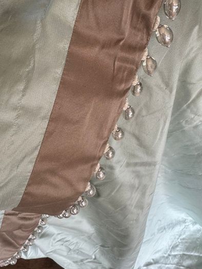 Colefax & Fowler Lucerne Silk INTERLINED Curtains 89 inch drop x 49 inch w per Panel 2 pairs Av