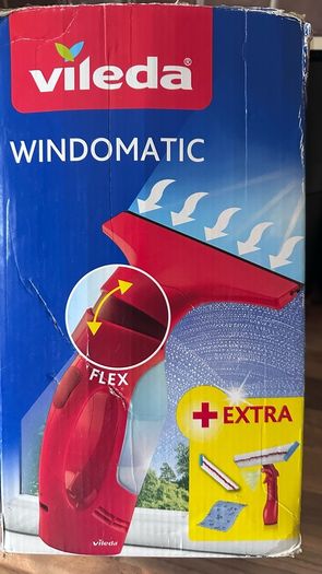 Vileda Windomatic Window Vacuum Cleaner + Spray Red