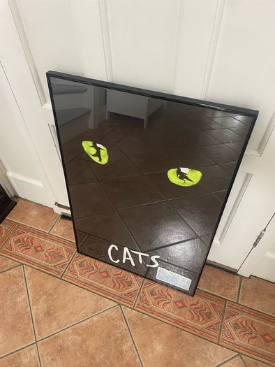 Vintage Cats The Musical 1990 Framed Poster, The Point Dublin Entrance Ticket and Mug