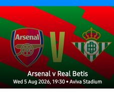 Arsenal v Real Betis at the Aviva. 1 Adult and 2 U16s