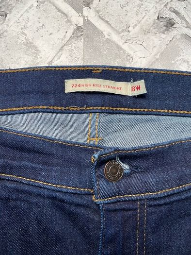 Levi's 724 High Rise Straight 18W Ladies 3/4 Length Jeans W36 L25