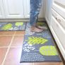Kitchen Rugs Set 2 Piece Non-Slip Kitchen Mats and Rugs Runner Set Rubber Backing Durable Floor Mat Doormat Machine Washable(45x70+45x120cm,Tree) Image 2