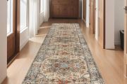 Carpet Runners for Hallways Non-Slip 65x240cm Soft Touch Kitchen Runner Rug Washable Low Pile Entryway Runner Mat Long Floor Carpet Rug for Entrance Bedroom Laundry Room (Terracotta)